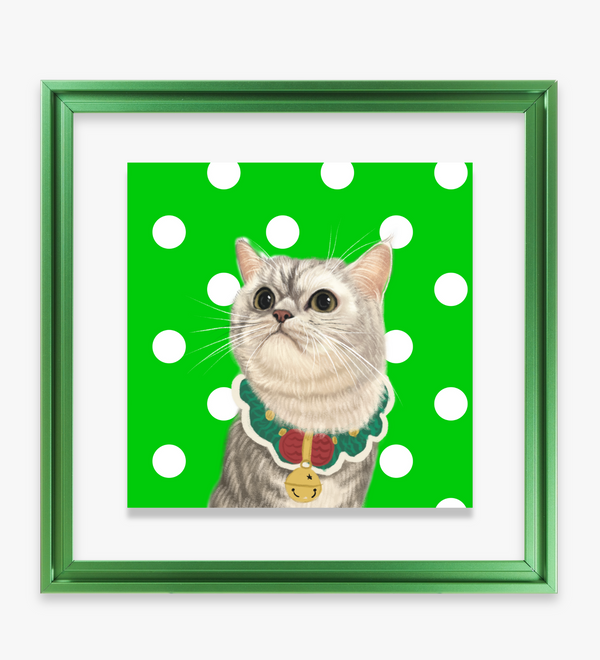 Custom Greenburst Pet Portrait