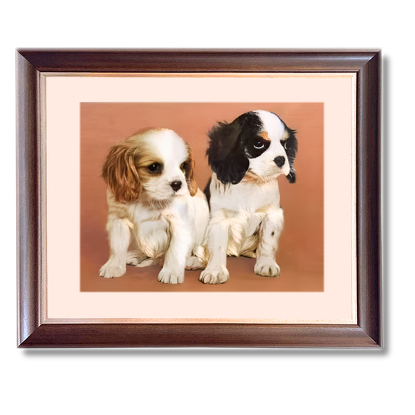 Custom Embroidered Pet Portrait: Two Pets
