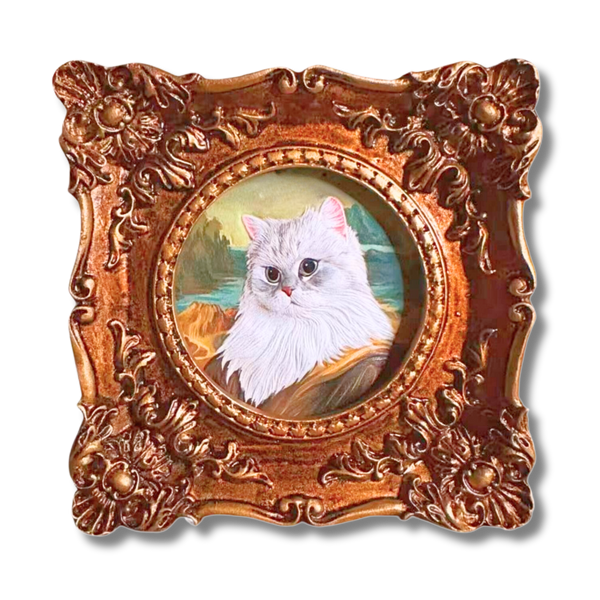 Custom Leather Pet Portrait: Vintage